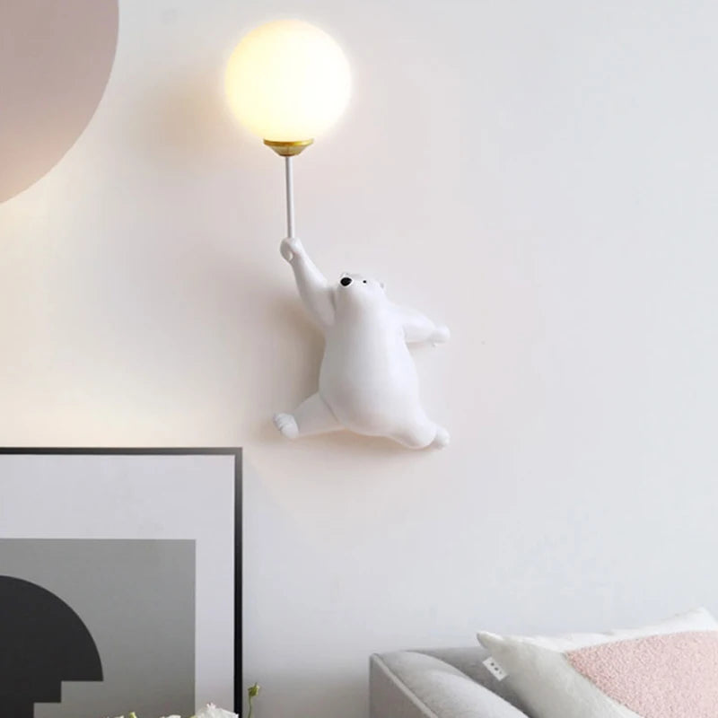 Lampe de rêve Moonlit Bear - Applique murale 3D pour enfants 