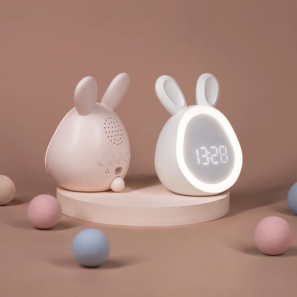 Rabbit Buddy LED Alarm Clock – Soft Night Light & Digital Time Display