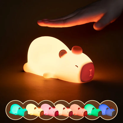 CapyCool LED Night Lamp - Rechargeable Sleep Companion