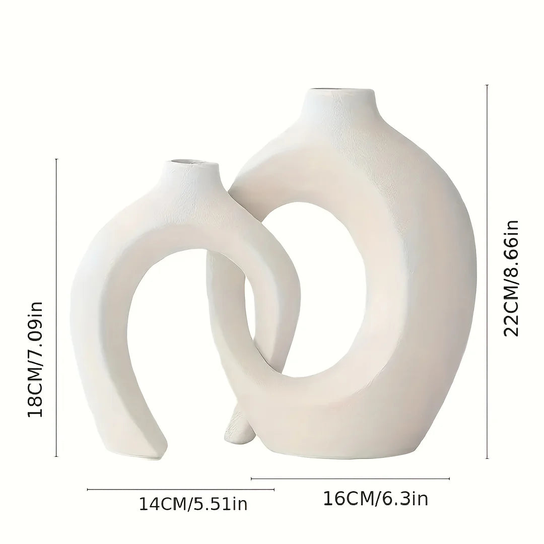 NordicHollow Ceramic Vase Pair