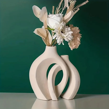 NordicHollow Ceramic Vase Pair