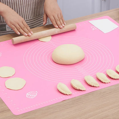 FlexiBake Silicone Dough Mat – Non-Stick Kneading & Pastry Baking Tool