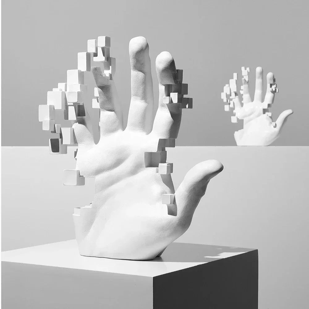 Escultura de mano nórdica: decoración minimalista moderna 