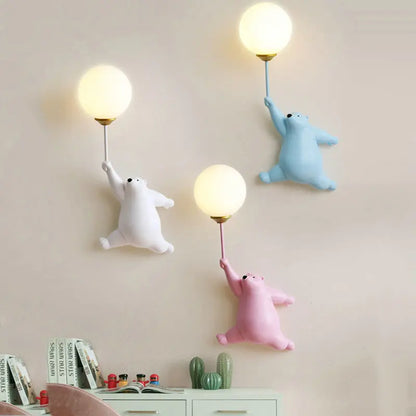 Lampe de rêve Moonlit Bear - Applique murale 3D pour enfants 